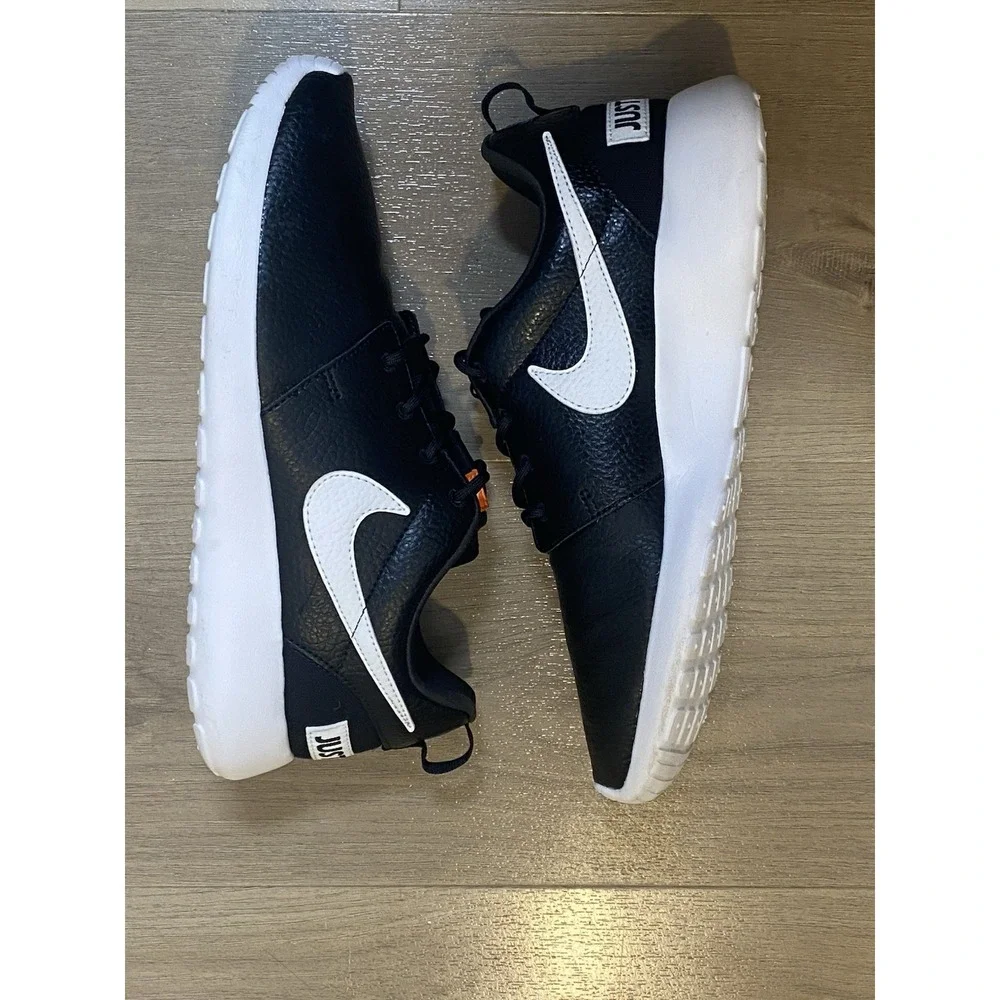 Nike Roshe One Premium Black Total Orange Athletic Shoes Sneakers Women's Size 8